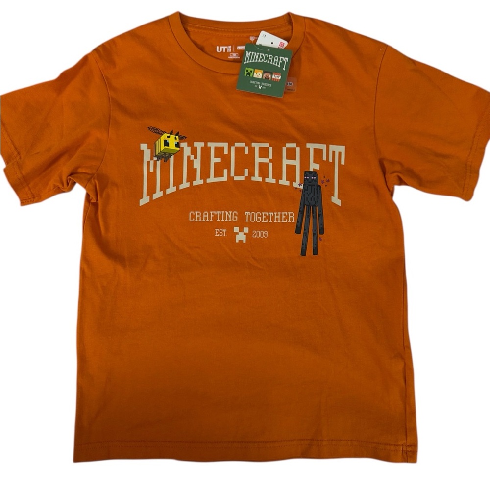 Minecraft “Crafting Together” Kids T-Shirt - Orange, 12